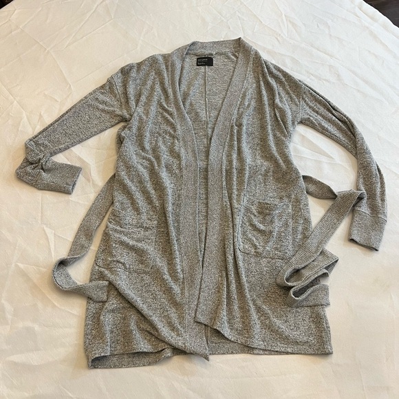 FREE PRESS Tunic Length, Open Front, Belted Cardigan, Size Small. - Picture 1 of 6